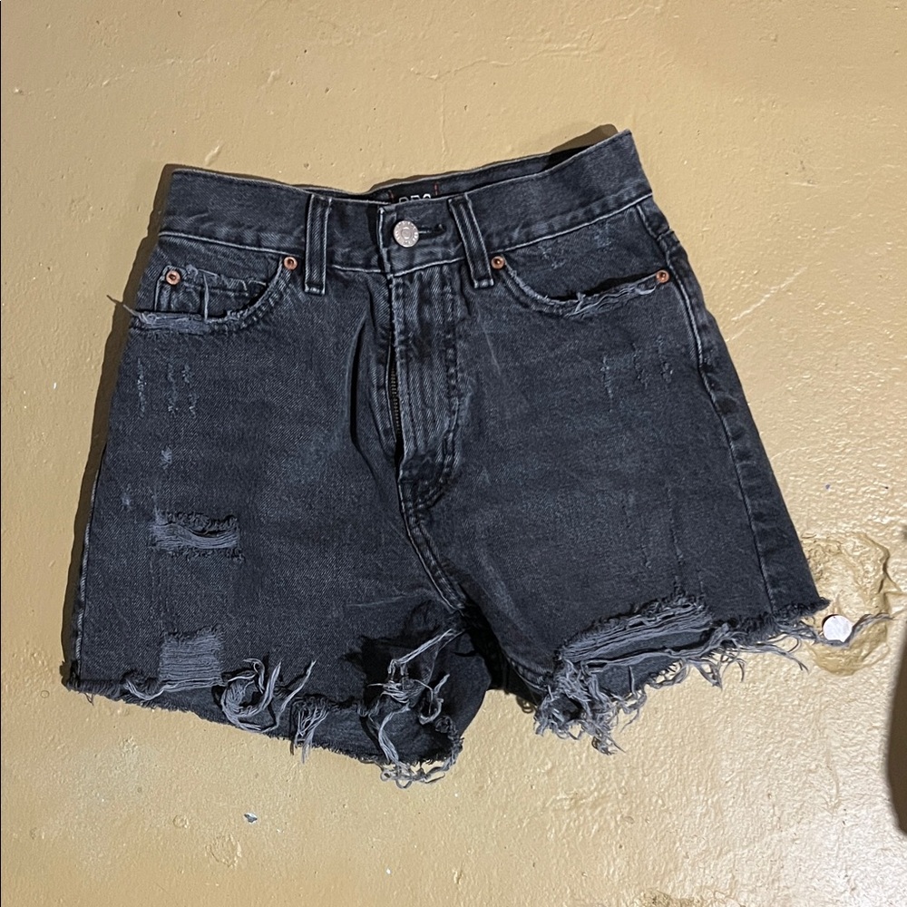 BDG Black Distressed Jean Shorts